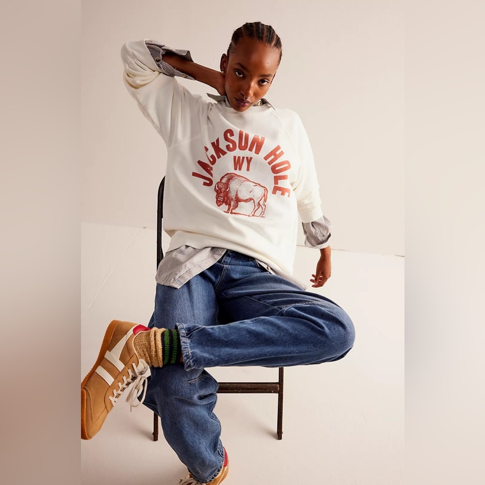 Original Retro Brand • Jackson Hole Crewneck • Color: Antique White • Size: S